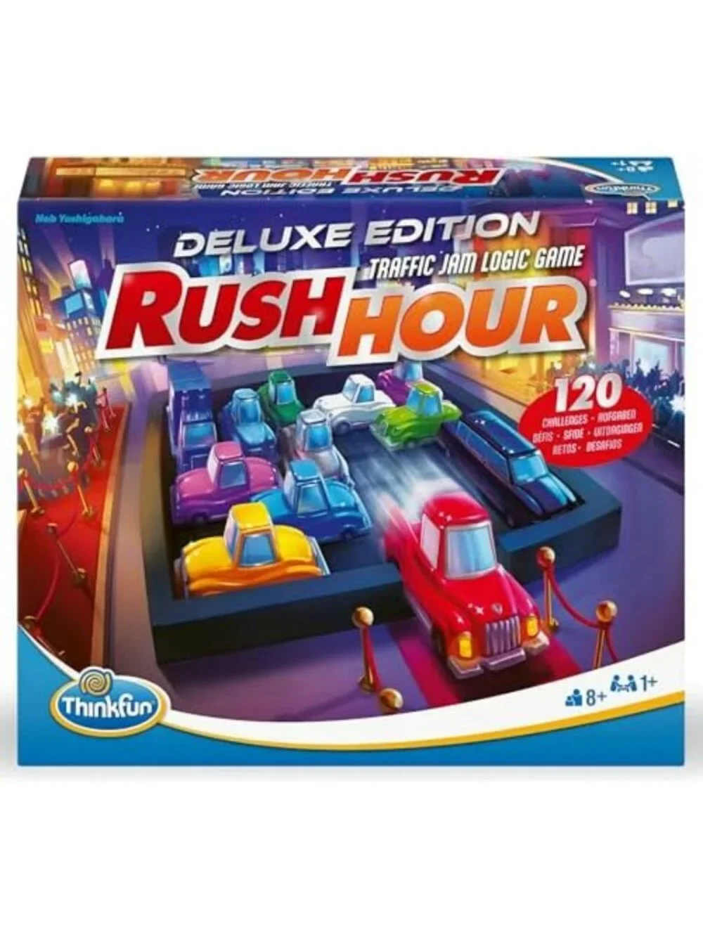 Deluxe Logic Game - ThinkFun Rush Hour - 120 Traffic Challenges & Metallic Limo